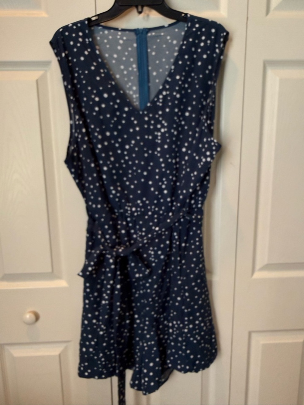 # BloomChic 22/24 Teal Blue Polka Dot Shorts Romper